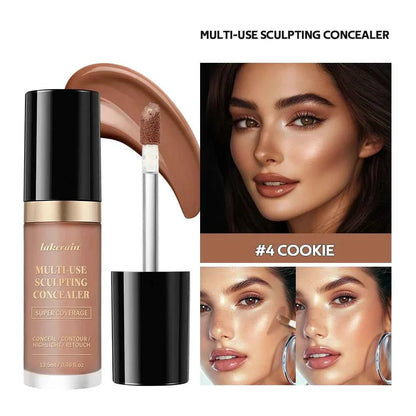 Lakerain Multi-purpose Concealer For Face Covers Freckles Even Skin Tone Moisturizing Long-lasting Sculpting Liquid Concealer