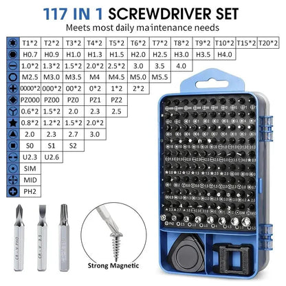 New 115 in 1 Professional Repair Tool Precision Screwdriver Set Magnetic Torx Hex Screw Driver Bits Kit for Xiaomi Mac PC iPhone