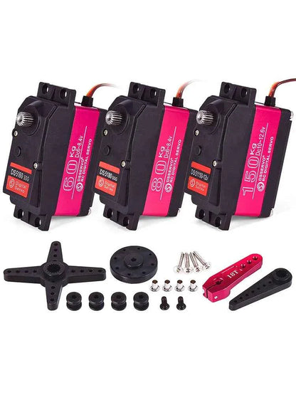RC Steering Servo High Torque Servo Waterproof 60Kg 80Kg 150Kg 1/5 1/6 servo HV Metal Digital for  HPI Baja 5B SS RC Car