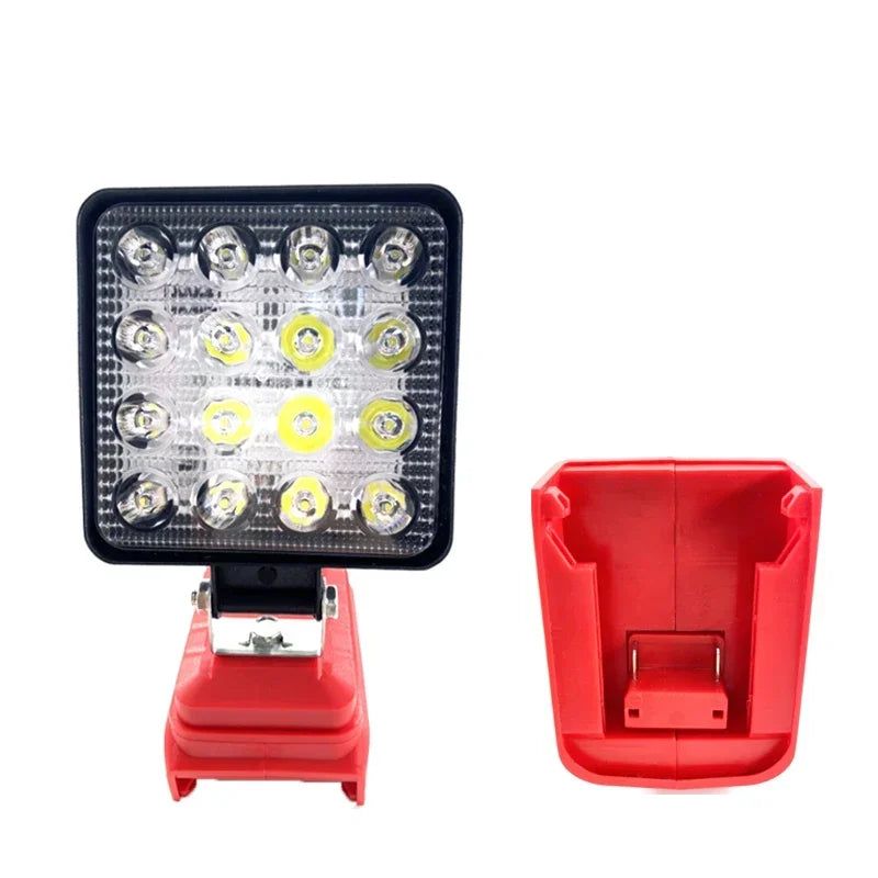 Heavy-Duty LED Work Light - Compatible with Makita/Dewalt/Milwaukee 18V Li-ion Batteries - Portable Camping & Emergency Flashlight