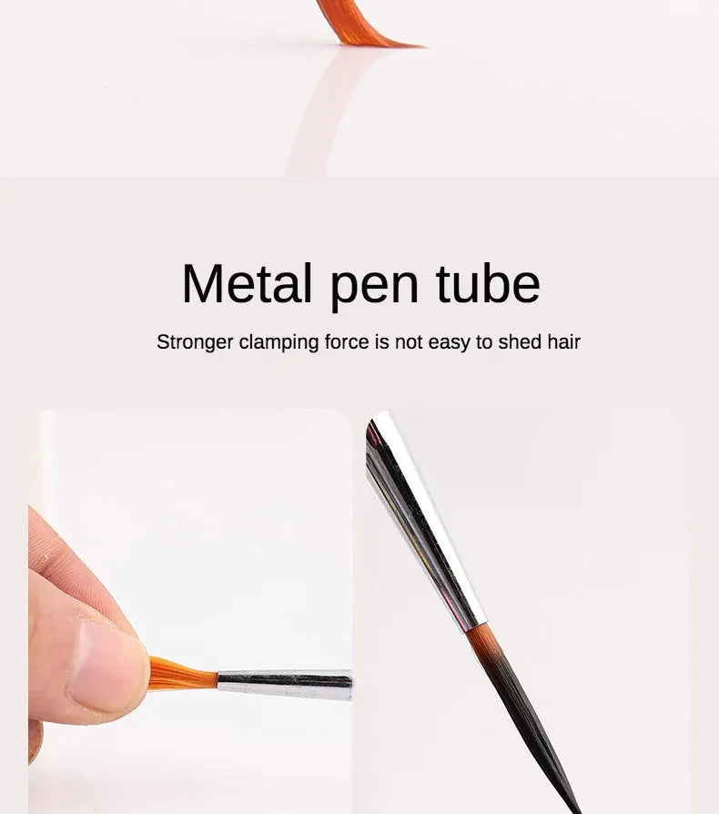 Artist Paint Brush 6 Pcs Set Thin Pen Extra Long Fine Point Liner Tip #000#00#0#1#2#3, Scale Models Nail Acrylic Oil Watercolor