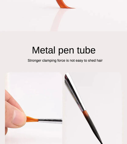 Artist Paint Brush 6 Pcs Set Thin Pen Extra Long Fine Point Liner Tip #000#00#0#1#2#3, Scale Models Nail Acrylic Oil Watercolor