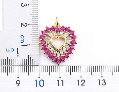 Nidin New Arrival Romantic Heart Shape Sparkling Zircon Pendant Necklace 3 Colors For Women Female Fine Jewelry Gifts Wholesale