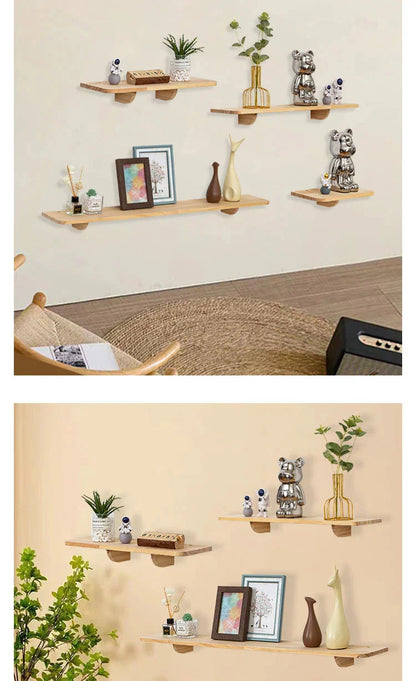 Floating Shelves for Wall Decor,Soild Wood Wall Mounted Shelf for Bathroom,Bedroom,Living Room Kitchen Storage&Decoration