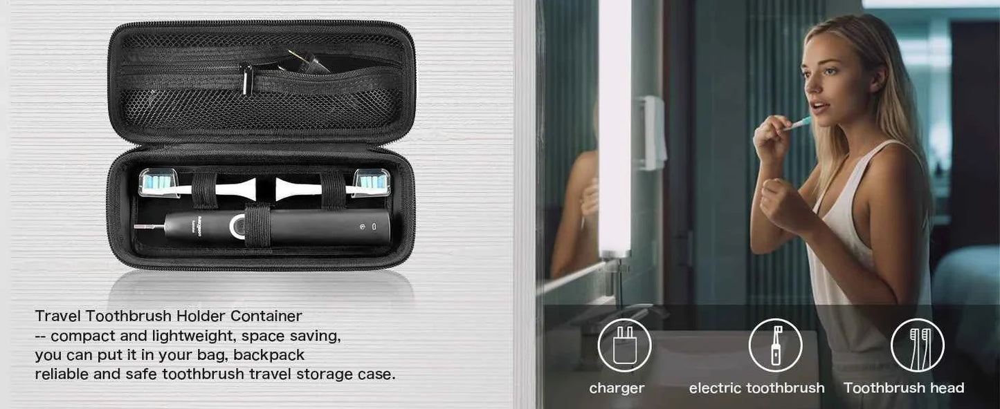 Toothbrush Travel Case Compatible with Oral-B Pro 1000, 2000, 3000, 3500, 1500/ for Philips Sonicare ProtectiveClean 4100 5100