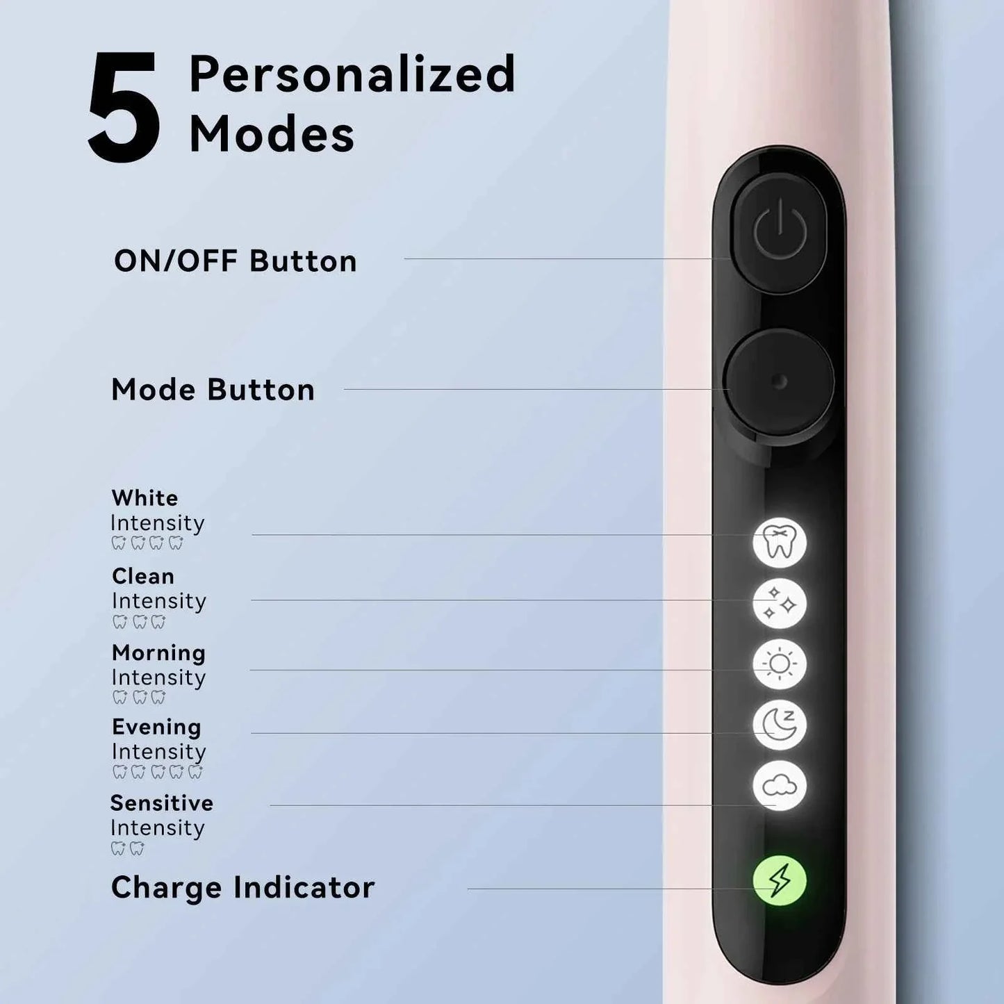 Seago Rotating Electric Toothbrush for Adults with 8 Toothbrush Heads and Travel Box Smart Display 5 Modes Waterproof SG-2607