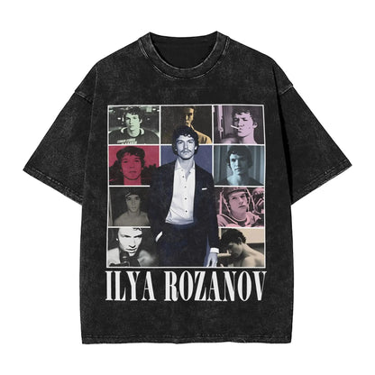 Mens T-Shirt Heated Rivalry Shane Hollander Washed T Shirts Hip Hop  Summer Tees Y2K Basic Loose Casual Tops Gift Idea