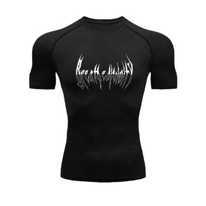 Compression t-Shirts for Mens Short Sleeve Gym Breathable Workout Fitness Undershirts Quick Dry Athletic High Elasticity Tops