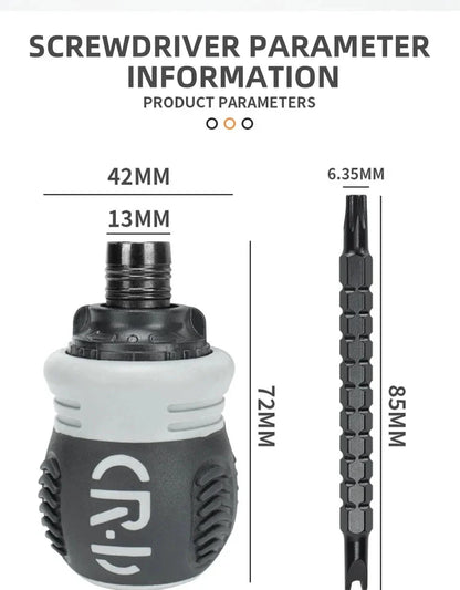 Mini Ratchet Precision Screwdriver Magnetic 13 In 1 Telescopic Labor-Saving Hand Tool Phillips Slotted Dual-purpose Head