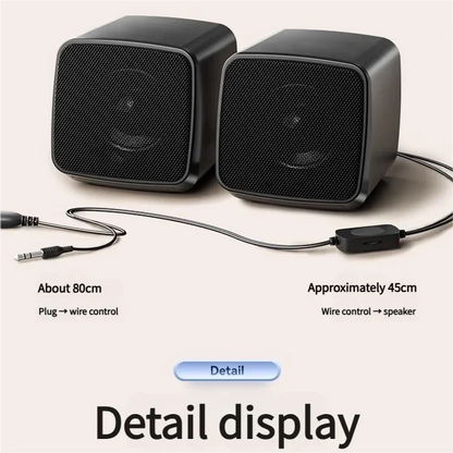 SOREX E-1078 Ultra-Portable USB Multimedia Speakers - 2.0 Channel 6W Stereo Sound for Laptop & PC