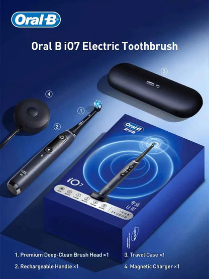 Oral B Io Series 7 Smart Electric Toothbrush with Pressure Sensor 2 Minutes Timer Smart Clean Teeth Adult Teeth Brush