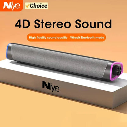 Bluetooth Speaker Bar Stereo Sound Subwoofer For Macbook Laptop Notebook PC Wired Loudspeaker Music Player