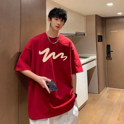 Men's T Shirt Oversized Mens White Cotton T-shirts Funny Print 5XL Casual Wear Summer Tee Shirts For Men Big Size Male Clothes