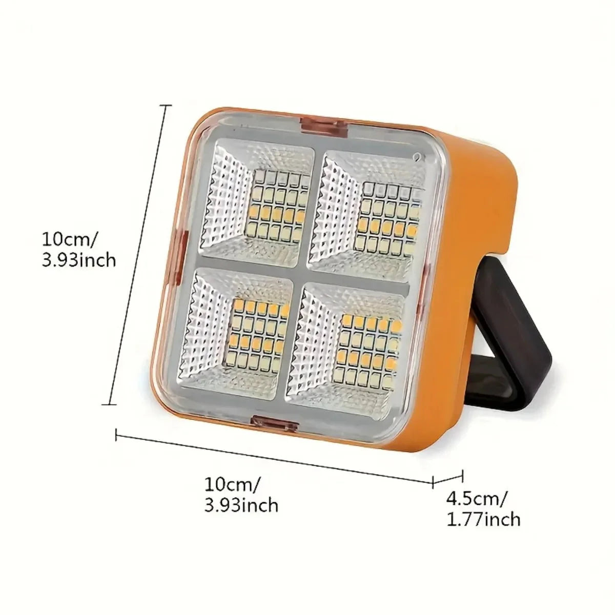 Solar rechargeable multifunctional led work light, portable outdoor floodlight-1200mah lithium battery, suitable for camping.