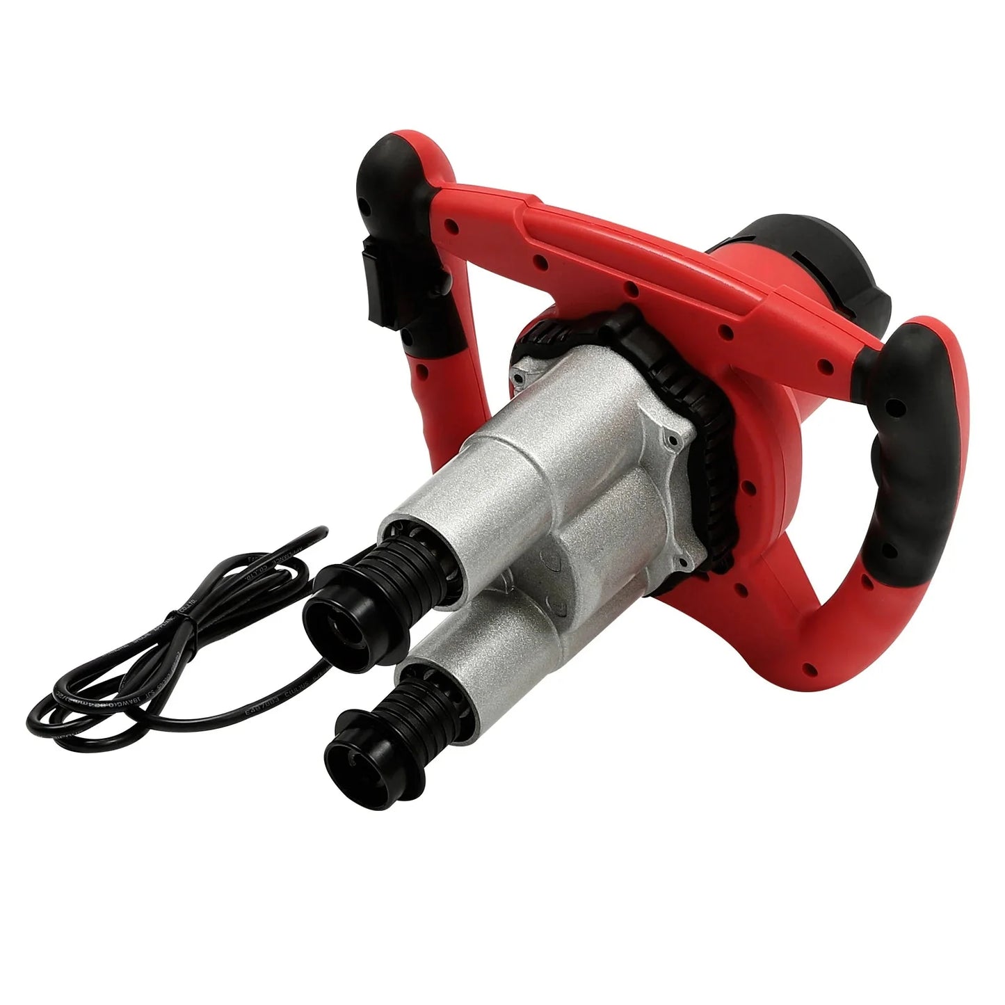 2 Paddle Cement Mixer Mortar Stirrer Concrete Paint Mortar Hand Mixer 6  Speeds Optional Red 1800W / Green 2800W