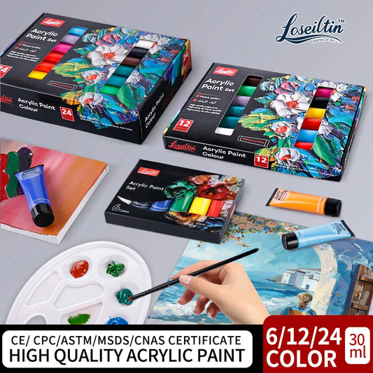 30ml Acrylic Paint for Wall Painting Waterproof And Sun Resistant Art Student Painting Materials Textile DIY Graffiti