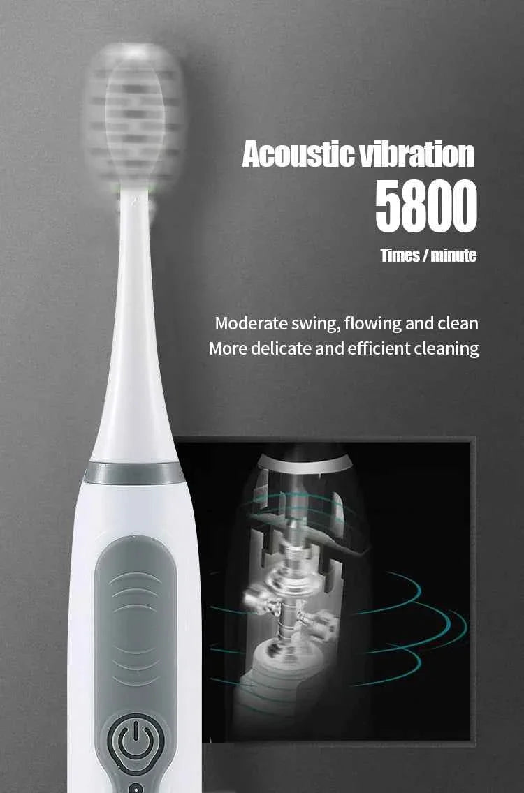 Sonic Electric Toothbrush for Men and Women Adult Household Non Rechargeable Soft Hair IPX6 Waterproof