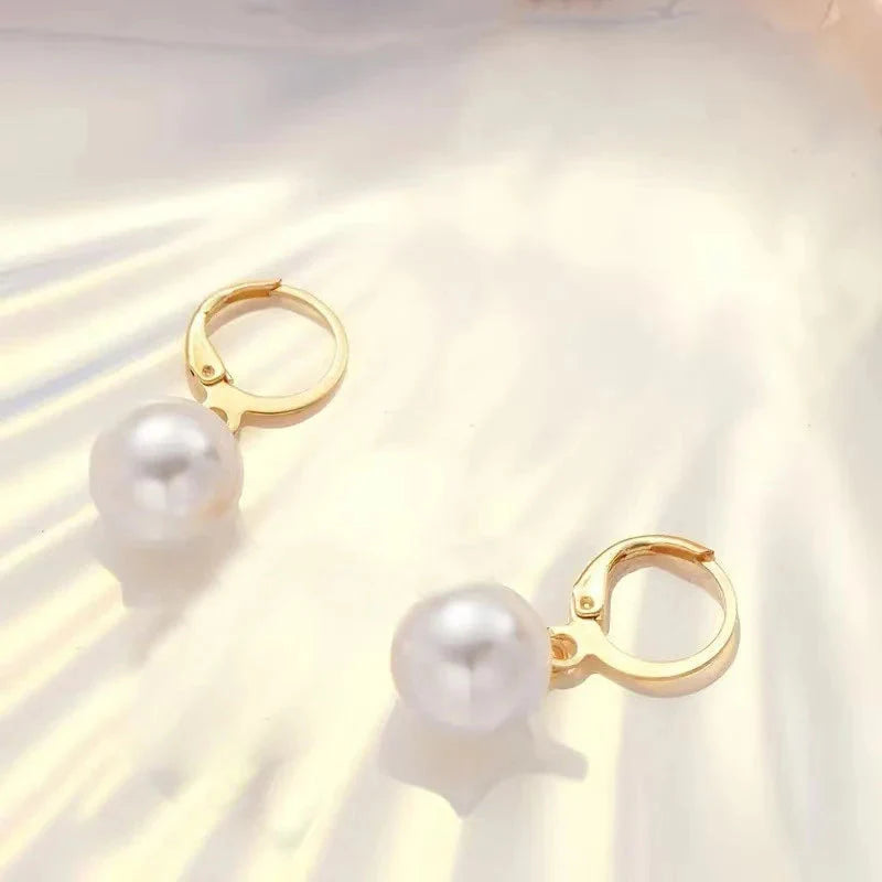 2 Pieces Of Round Pearl Jewelry Set, Earrings, Pendants, Necklaces, Ladies' Exquisite And Fashionable Wedding Jewelry Set,Gifts