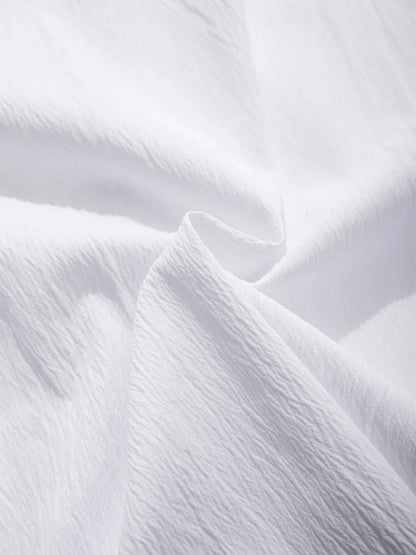 New Mens Short Sleeve T-Shirts Summer Trendy Breathable Loose Youth Basic Cotton Pocket Top Solid Color Stand Up Collar Shirts