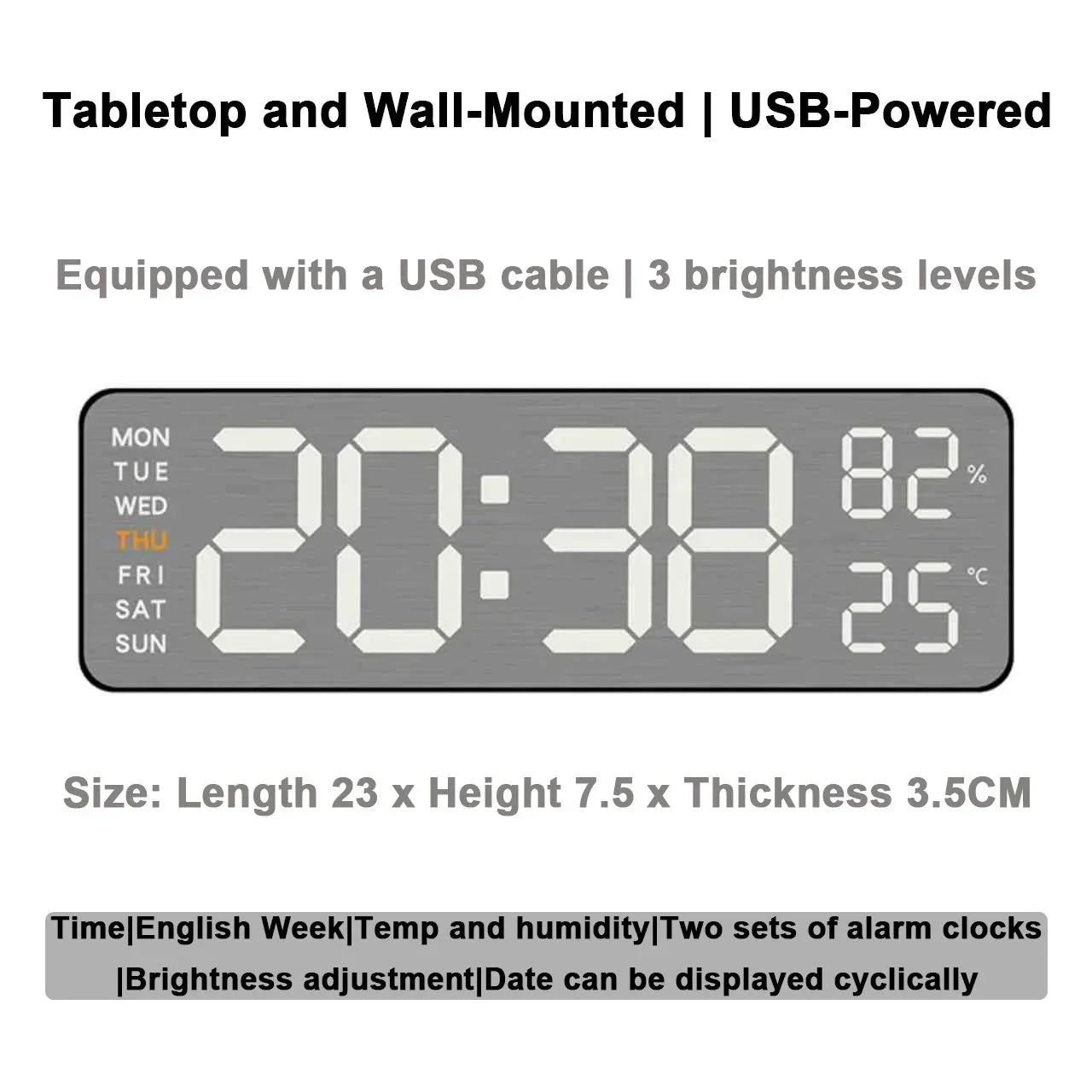 Mirror Brushed Finish Wall Clock Premium Modern Home Wall Clock