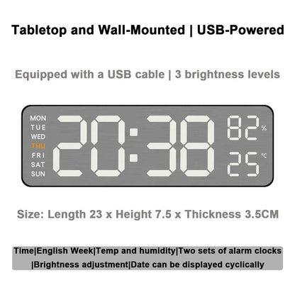 Mirror Brushed Finish Wall Clock Premium Modern Home Wall Clock
