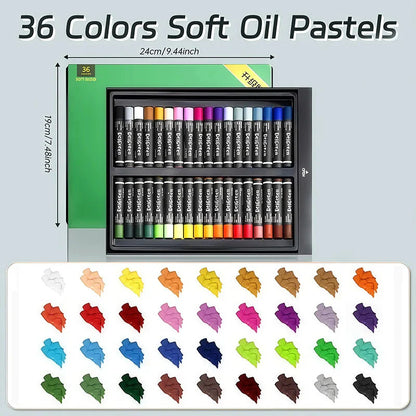 Artists Oil Pastels Set of 48/36/24/12Colors,for Painting,Blending,Art Supplies for Classroom,Beginners,Adults,Students,Teachers
