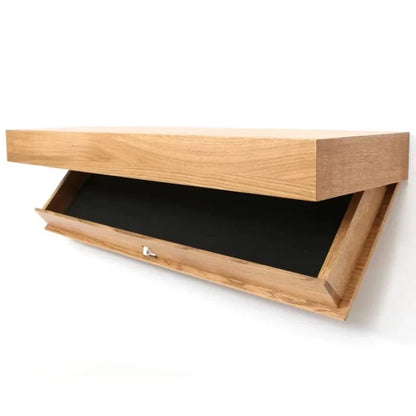 Solid Color Designer Shelf With Secret Compartment Concealed Floating Shelf Wall-Mounted Storage Solution Hidden Furniture