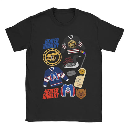 Men's T-Shirts Heated Rivalry Shane & Ilya Vintage Cotton Tees Short Sleeve  T Shirts Round Collar Clothing Graphic