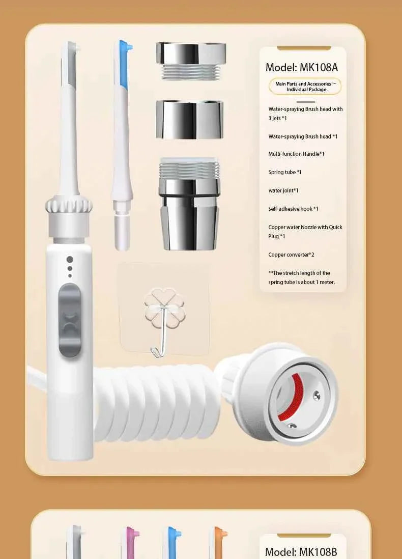 New Water Dental Flosser Faucet Oral Irrigator Floss Dental Irrigator Dental Pick Oral Irrigation Teeth Cleaning Machine