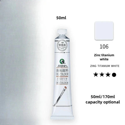 Maries Oil Paint 50ML Oil Painting Art Creation Pigment Large Oil Paint Paint Single Commonly Used 24 Colors
