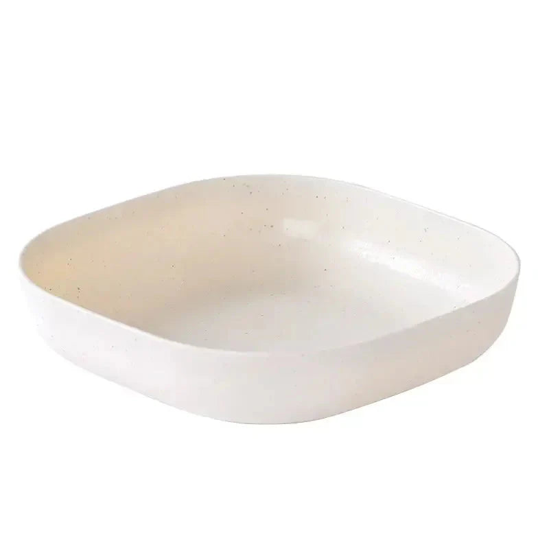 Solid Color Wheat Straw PP Plate Reusable Small Plates Dinner Dish Vegetable Fruit Cake Snacks Plate Tableware Home Supplies