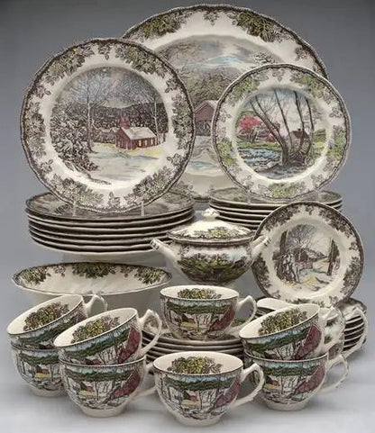 British Friendship Village series, decorative plates, Western food plates