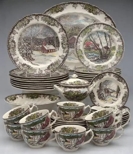 British Friendship Village series, decorative plates, Western food plates