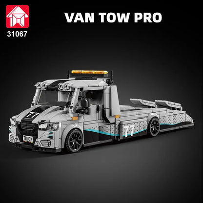 672Pcs Modified Trailer Building Blocks MOC Car Transporter Flatbed Tow Truck Vehicle Recovery Hauler Boys Festival Party Gifts