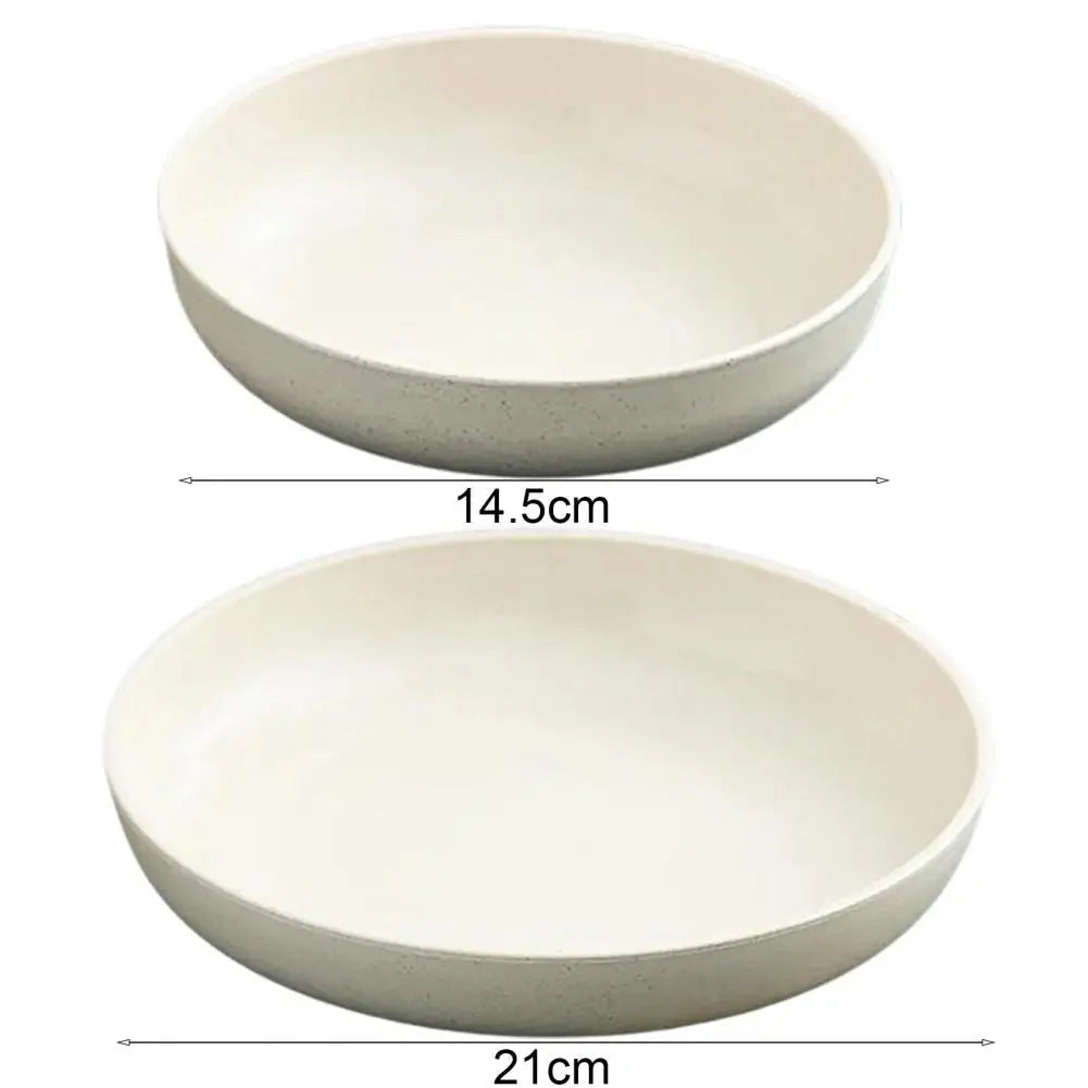 Wheat Fiber Plate Microwave Plastic Plates Dinner Plate BPA Free Food Grade Round Shape Food Dish Fruit Salad Dish Kitchen Plate