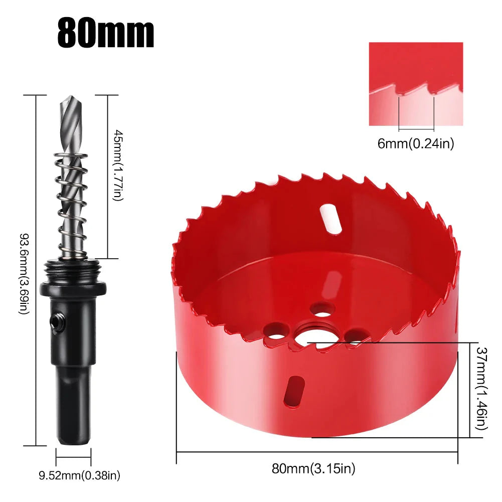 1pc 15-200mm M42 Bi-Metal Hole Saw HSS Drill Bit for Metal Iron Aluminum Stainless Plastic DIY Wood Cutter Tools
