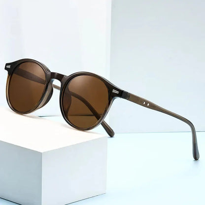 Stylish Round Frame Sunglasses Men Women Casual Vintage Outdoor Sports Eyewear Unisex Ultralight UV400 Sun Glasses Goggles