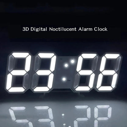 3D LED Digital Clock 12/24H Time Display Colorful Clock for Office/Living Room/Meeting Room/Kitchen
