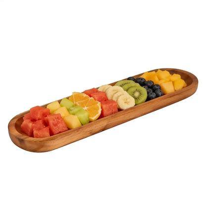 Wooden Platters Long Tray Walnut Bowl/tray Dessert Plate Snack Dried Fruit Plate Oval Tea Tray Fruit Snacks Food Storage Tray