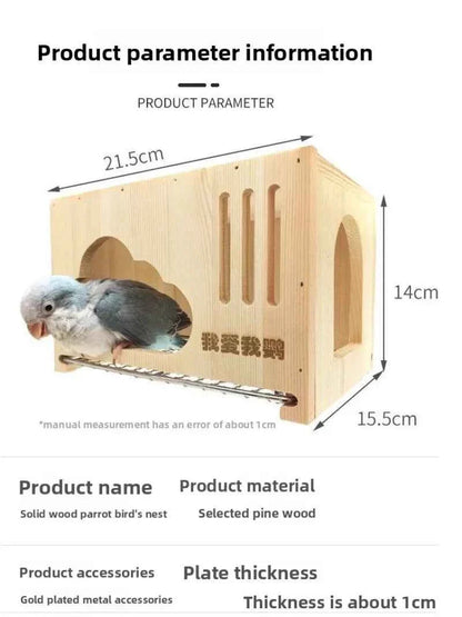 Hanging Bird Nests Breathable Hatching Bird's Wooden House Pet Supplies Swallow Finch Squirrel Small Birds Animals Nests Box