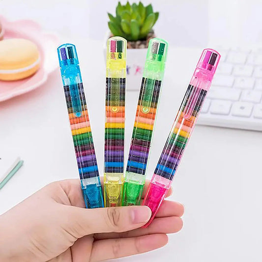 Art Pens for Drawing 4pcs Colorful Safe Paint Marker Paint Pens Permanent Markers Wax Crayons Replaceable Odorless Paint Marker