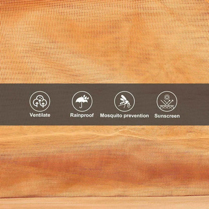 Gazebo Universal Replacement Mosquito Netting Outdoor Gazebo Canopy 4-Panel Screen Walls with Zipper (Mosquito Net Only)
