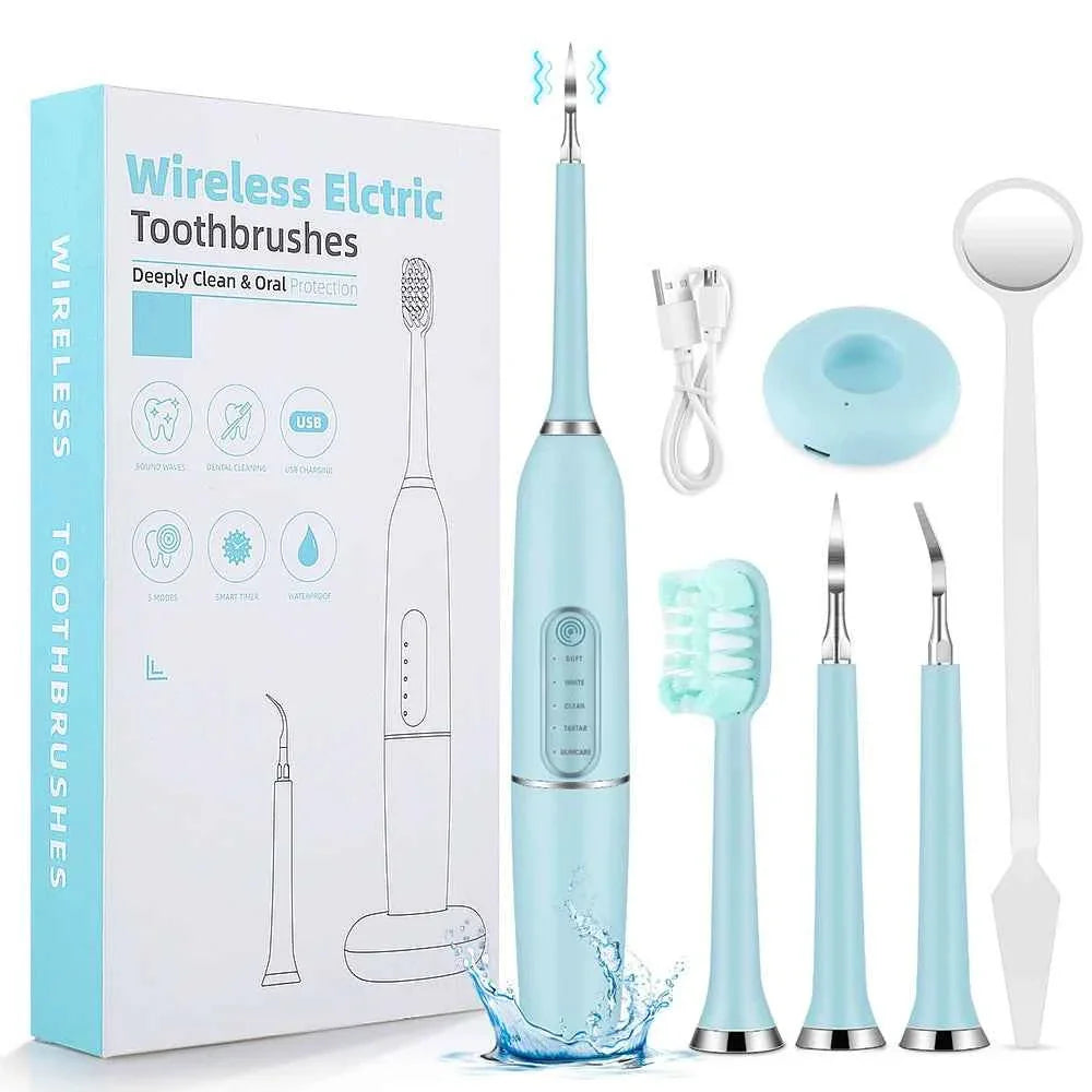 Electric Sonic Dental Calculus Remover Whitener Scaler LED Display Tooth Cleaner Rechargeable Tartar Tool Whitening Teeth Care