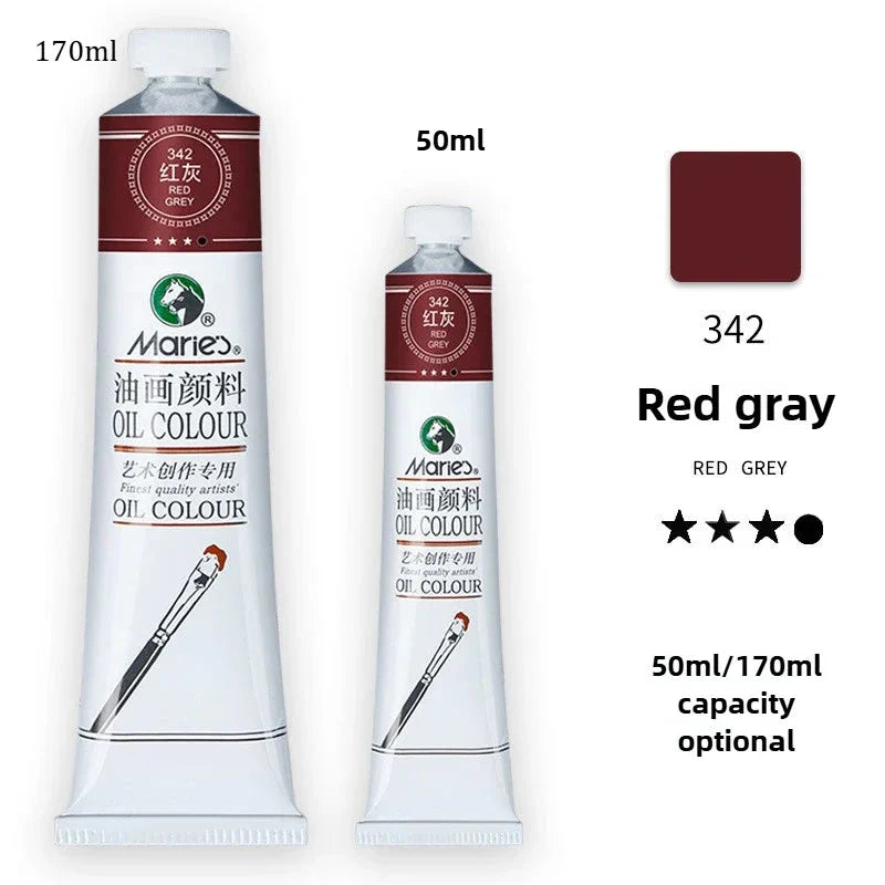 Marie's Oil Paint 170ML Oil Painting Art Creation Pigment Large Oil Paint Paint Single Commonly Used 24 Colors