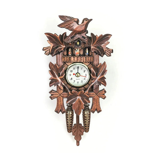 Wooden Hanging Wall Clock Bird Alarm Clock Cuckoo Clocks For Home Decoration Quartz Watch Decorative Home Decor