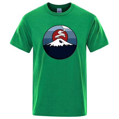 Mt. Fuji, Japan Mens T Shirt Fashion Cotton Eco-Friendly T-Shirts Summer Tee Clothes Tshirt Hip Hop Oversize Loose Men T Shirts