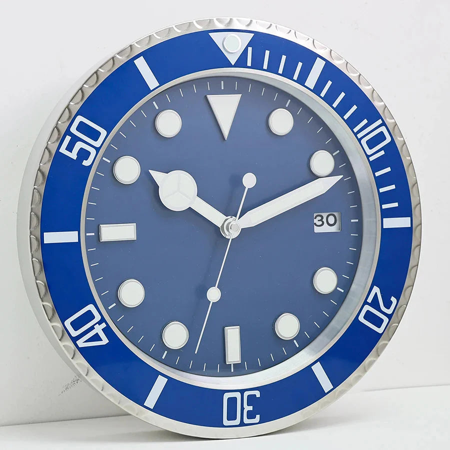 Metal Creative Art Design Digital Luminescent Clock 13"