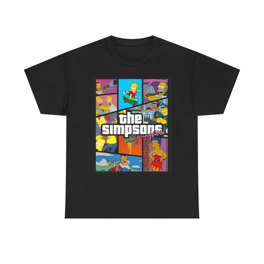 Men's The Simpsons Family T Shirt  Unisex Pure Cotton Breathable Stylish and Versatile Streetwear Oversized Loose Casual
