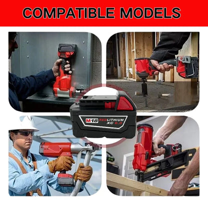 For Milwaukee M18 9000mAh 18V Li-ion Replacement Battery M18B12 For Milwaukee 18V Tool 9.0Ah Rechargeable Battery 6A Charger