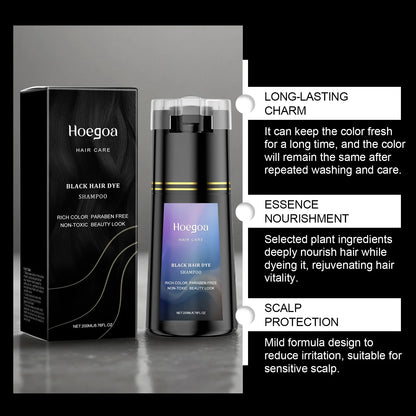 Hair Dye Shampoo for Gray White Hair Coverage 3 in 1 Light Brown DIY Herbal Ingredients Natural Hair Color Shampoo for Women Men